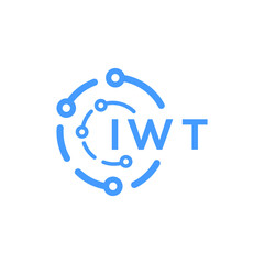 IWT technology letter logo design on white  background. IWT creative initials technology letter logo concept. IWT technology letter design.
