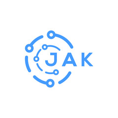 JAK technology letter logo design on white  background. JAK creative initials technology letter logo concept. JAK technology letter design.  © Faisal