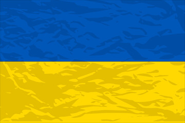 Grunge Ukrainian flag. Flag of Ukraine. Vector illustration.