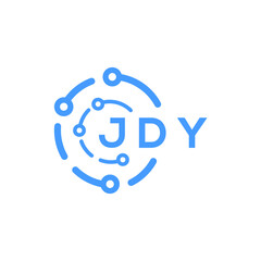 JDY technology letter logo design on white  background. JDY creative initials technology letter logo concept. JDY technology letter design.
