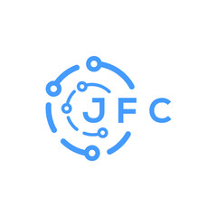 JFC technology letter logo design on white  background. JFC creative initials technology letter logo concept. JFC technology letter design.
