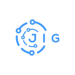 JIG technology letter logo design on white  background. JIG creative initials technology letter logo concept. JIG technology letter design.
