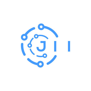 JII technology letter logo design on white  background. JII creative initials technology letter logo concept. JII technology letter design.
