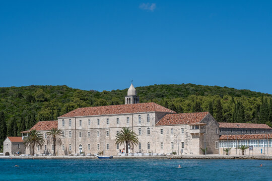 14th-century Franciscan Monastery in Badija town, Korcula island, Dalmatian coast, Croatia