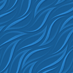 Seamless vector pattern of thin smooth flowing lines.Stock seamless texture of waves or currents.