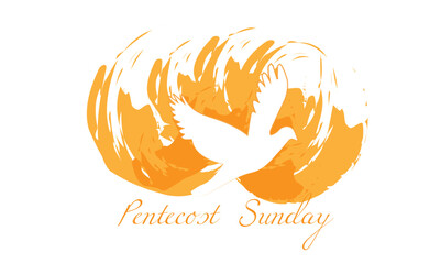 Pentecost Sunday. Holy Spirit Fire. Come Holy Spirit. Use as poster, Banner, card, flyer or T Shirt
