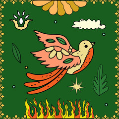 Vintage, retro, antique, hand drawn illustration in vintage style, vector. Great for print, poster, website, banner, fabric