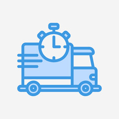 Fast delivery icon in blue style, use for website mobile app presentation