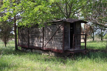 An old wooden wagon used only for decoration