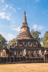 Wat Chedi Chet Thaeo or Wat Chedi Chet Thaew in Si Satchanalai historical park