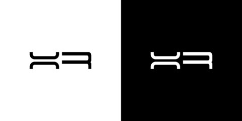 Modern and unique letter HR initials logo design