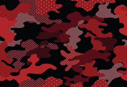 Seamless Spotted Camouflage abstract pattern, Military dot Camouflage repeat pattern design for Army background, printing clothes, fabrics, sport jersey texture, poster, cards and wallpaper background