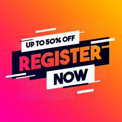 Dynamic Glitch Label With Text Register Now