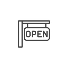 Open sign line icon