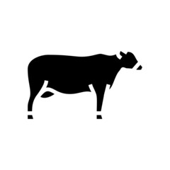 cattle beef glyph icon vector. cattle beef sign. isolated contour symbol black illustration