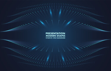 Lines composed and glowing