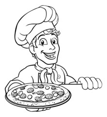 Pizza Chef Cartoon