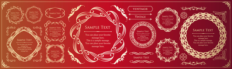 Luxury frame design card design antique luxury vintage