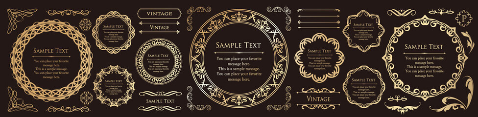 Luxury frame design card design antique luxury vintage