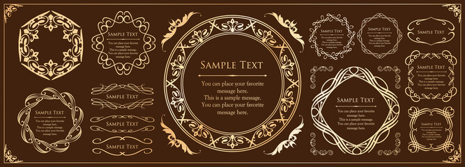 Luxury frame design card design antique luxury vintage