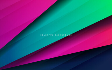 Abstract overlap layer colorful background vector