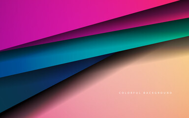 Fototapeta premium Abstract overlap layer colorful background vector