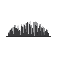 Naklejka premium city skyline silhouette design vector