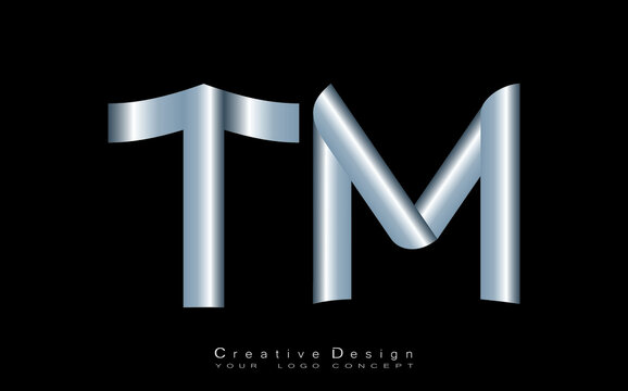 TM letter logo design template vector