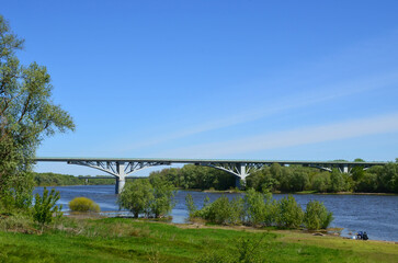 two automobile bridges over the river