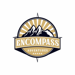Obraz premium Logo Badge Adventure Vintage Style for Navigator or Compass