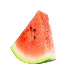 Piece of watermelon one isolated on white background.