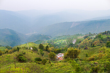 Countryside landscape of Kurseong in darjeeling