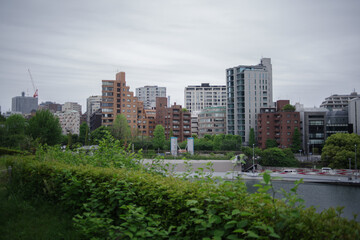 Obraz premium 北の丸公園から見える番町の街並