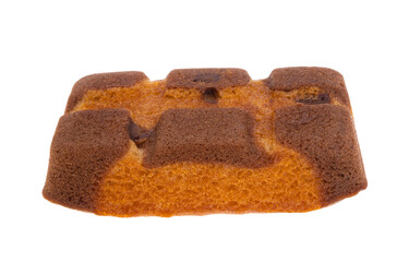 biscuit with chocolate drops isolated