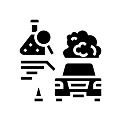 post-accident drug test glyph icon vector. post-accident drug test sign. isolated contour symbol black illustration - obrazy, fototapety, plakaty