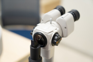 Slit lamps for eye examinations in hospitals
