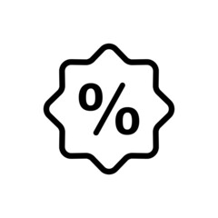 Line Discount, percentage icon symbol. Percentage vector illustration.