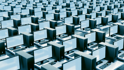 The combined computers are working on the calculation. © AS