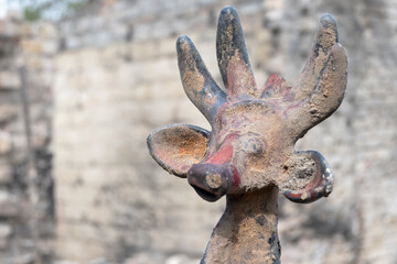 Clay figurine of a deer that survived the fire after the Russian invasion