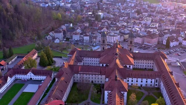 The Benedictine Abbey (Abbatia territorialis Sanctissimae Virginis Mariae Einsiedlensis) from the 10th century is an elective pilgrimage site as well as an important stop on the Way of St. James.
