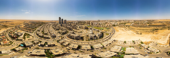 360 degree aerial panorama of the city