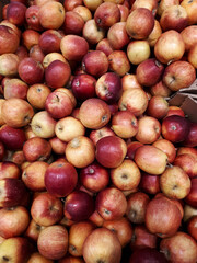 Fruits in a street market - apples.