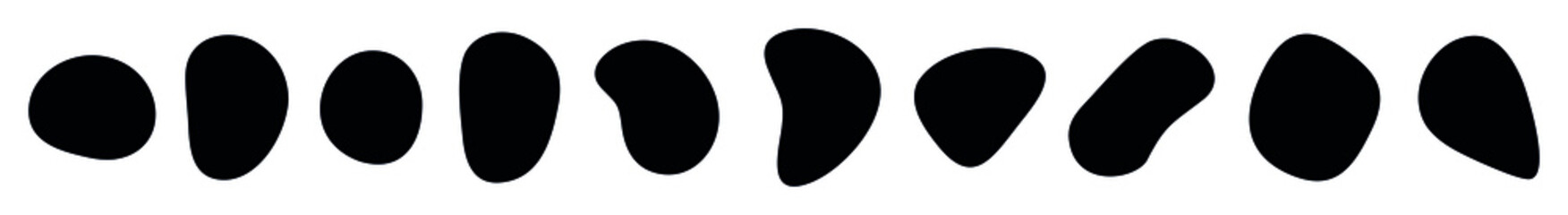 set design vector illustration fluid, isolated on white modern liquid irregular blob, flat style, shape abstract elements graphic