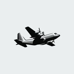 military airplane cut edge vector for logo suggestions 