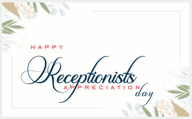 Happy National Receptionists Day, Receptionis Day. Holiday concept. Template for background, banner, card, poster, t-shirt with text inscription