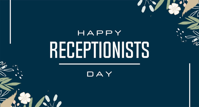 Happy National Receptionists Day, Receptionis Day. Holiday concept. Template for background, banner, card, poster, t-shirt with text inscription