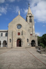 Obraz premium マカオMacaoの高台にそびえるペンニャ教会Penha Church