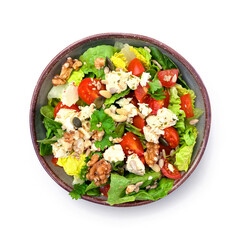 Fresh salad - Healthy Food Bowl on white Background