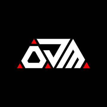 OJM triangle letter logo design with triangle shape. OJM triangle logo design monogram. OJM triangle vector logo template with red color. OJM triangular logo Simple, Elegant, and Luxurious Logo...