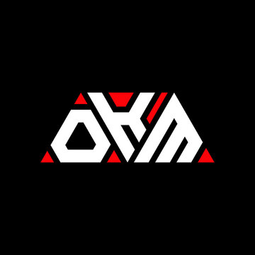 OKM triangle letter logo design with triangle shape. OKM triangle logo design monogram. OKM triangle vector logo template with red color. OKM triangular logo Simple, Elegant, and Luxurious Logo...